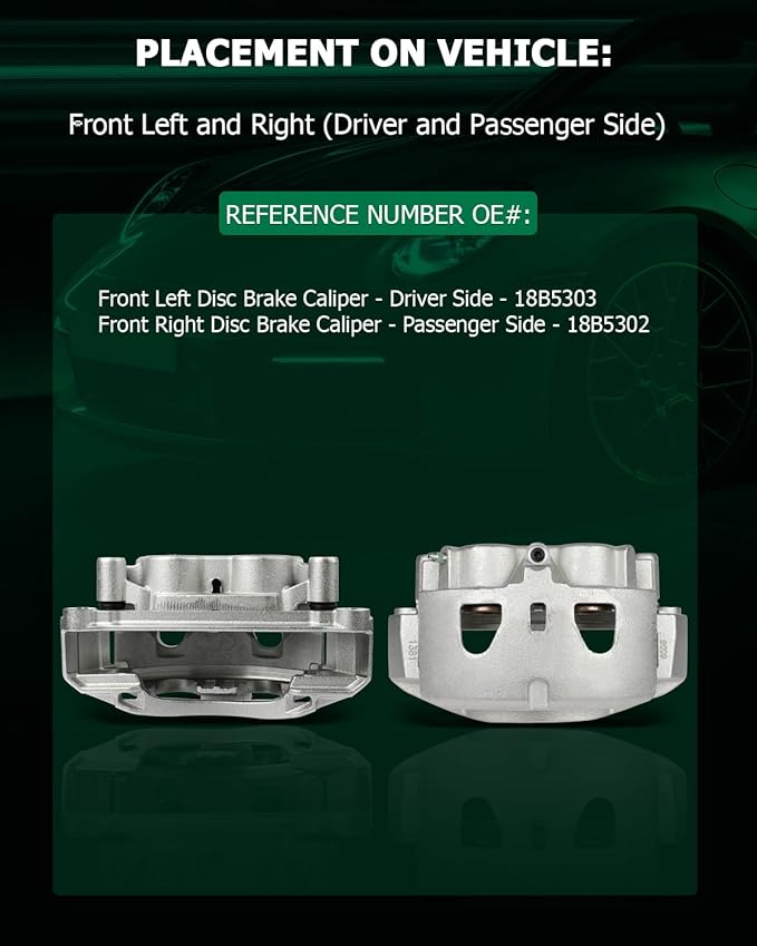 SCITOO 18B5303 18B5302 Disc Brake Calipers Assembly with Bracket Fit For Chevrolet Silverado 2500 HD/Silverado 3500 HD/Suburban 3500 HD,For GMC Sierra 2500 HD/Sierra 3500 HD