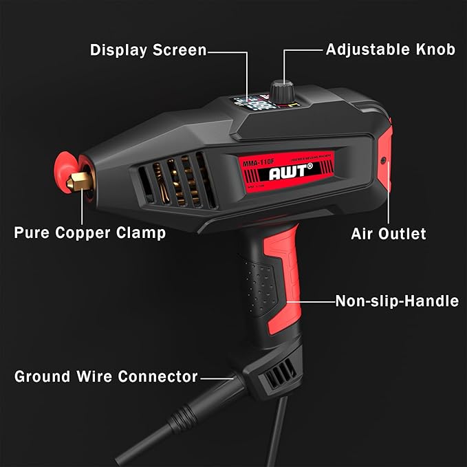 AWT Welding Machine Handheld 90Amp,ARC Welder/Lift TIG 110V Hand Held Welder Machine,Digital Display IGBT Inverter Welder Portable MMA Welder Machine,Welding Tool Set and Toolbox,Ideal for Home DIY