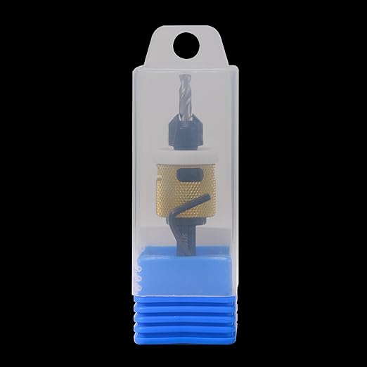 5/32"x3/8" Carbide Tipped Countersink Drill Bits with Low Friction Depth Stop, 1/4" Quick Change Hex Shank Countersink Drill with Replaceable HSS Pilot Drill Bit for Plastic, Woodworking