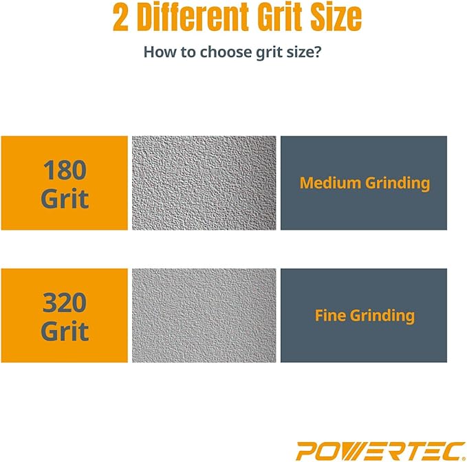 POWERTEC CBN Grinding Wheel 8 Inch 180 Grit, Bench Grinder Wheel for Sharpening HSS Tools, Lathe Tools & Chisel Set, 8" x 1" Wide, 5/8" Arbor Bench Grinder Wheels for Bench Grinder, 1 PK (15700)