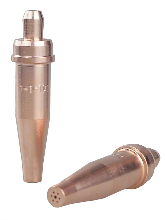 LISSAM 1-1-101 Acetylene Cutting Torch Tip – Compatible with V-Style Heavy Duty Torch (2-Pack)