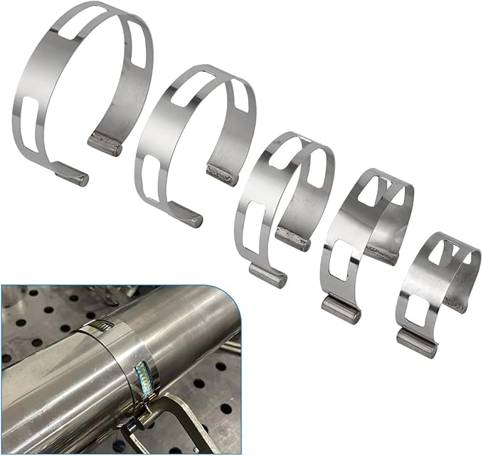 5PCS Exhaust Pipe Tacking Band For Tig Welding Fabrication 2" 2.5" 3" 3.5" 4"