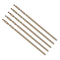 Drill Bit, #58 Cutting Diameter, 4341 HSS Gold Finish 118° Cutting Angle Number Jobber Bits - (Applications: for Drilling Soft Metal Plastic Wood), 5-Pieces