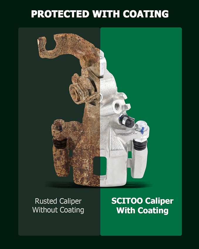 SCITOO 19-B2069 19-B2068 Rear Left & Right Disc Brake Calipers Assembly w/Bracket For Acura For TSX 2004-2008,For Honda For Accord 1998-2007 Driver & Passenger Side