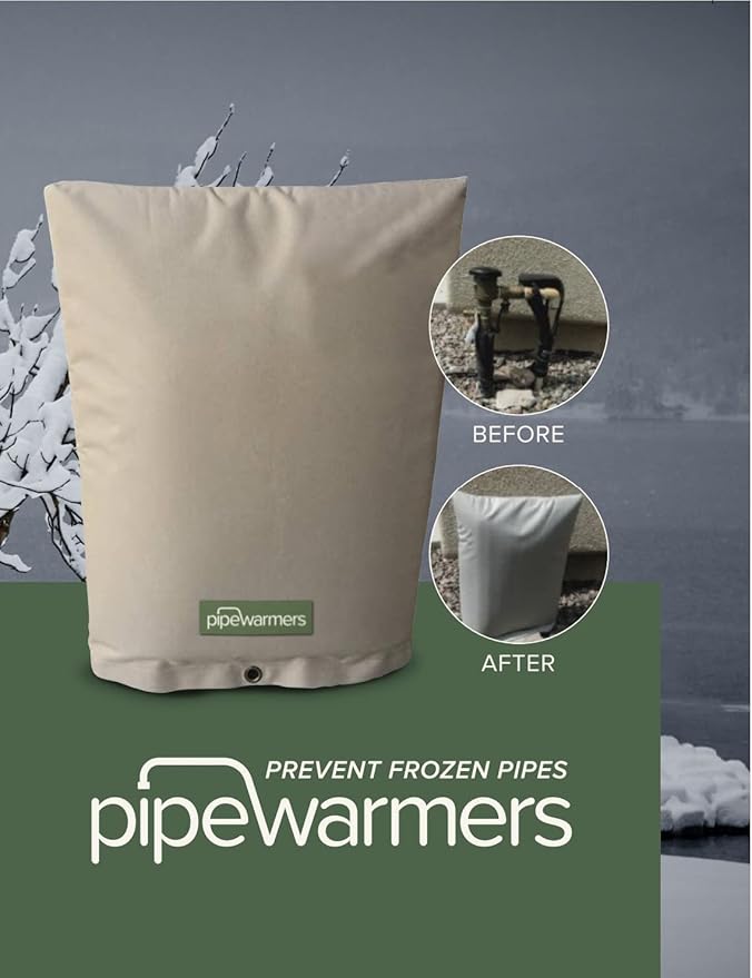 The Original Winter Pipe Insulation Cover (5˚F) - Double-Wall Cotton (UV-Coated) Insulated Backflow Preventer Freeze Protection, Pump Cover, Sprinkler/Well Head Cover for Outside - (24" W X 36" H)