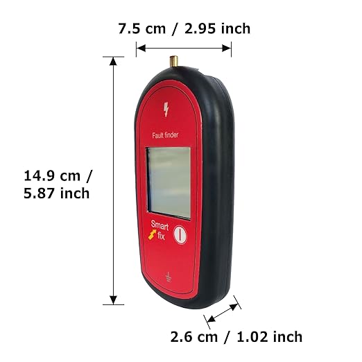 Electric Fence Voltage Tester, Handheld Fence Fault Finder Fence Tester for Farms, Digital Display High Voltage 200-15000V Gardening Tools