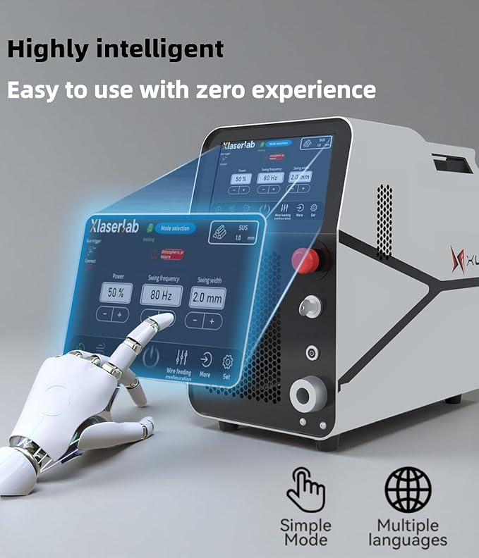 X1pro 700W Laser Welding Machine – 6-in-1 Fiber Laser Welder for Welding, Cutting, Cleaning, Rust Removal, Underwater Welding & CNC Retrofit – Equipped with Auto Wire Feeder and Helmet