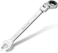 DURATECH 5/16" Flex-Head Ratcheting Combination Wrench, SAE, 72-Tooth, CR-V Steel