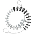 CKE Nut & Bolt Thread Checker (Inch & Metric) - 26 Male/Female Gauges,Stainless Steel - 14 Inch & 12 Metric