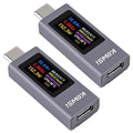 UMLIFE 2PCS 360W USB C Tester Power Meter, 4-30V 0-12A Type-C PD Tester Digital Multimeter, Power Voltage and Current Tester Meter, Power Bank Capacity Voltmeter USB Cable Charger Detector
