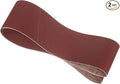 2Pcs Sanding Belts 6 x 89 Inch 320 Grit Aluminum Oxide Abrasive Sandpaper for Belt Sander, Wood, Furniture and Paint Removal
