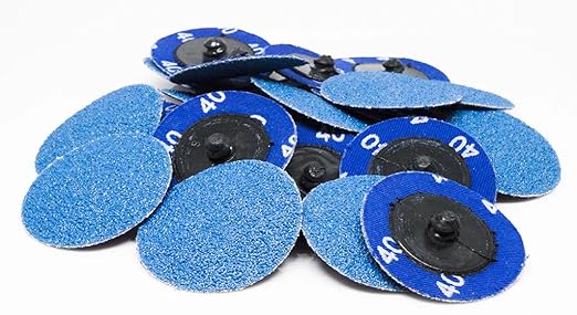 Benchmark Abrasives 2 Inch Sanding Discs Quick Change Zirconia, Male R Type Backing Drill & Die Grinder Sanding Disc for Deburring Polishing Rust Remover for Metal Paint Stripper (1000 Pack), 80 Grit