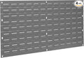 Akro-Mils 30136 Heavy Duty Wall Mount Garage Storage Steel Louvered Panel | Wall Storage Bin Hanging Organizer System for AkroBins, 36-Inch W x 19-Inch H, 4 Pack, Grey