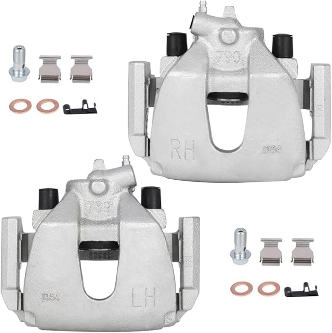cciyu Front Left & Right Brake Calipers Assembly w/Bracket 18B4948 18B4949 2004 2005 2006 2007 For Ford For Focus