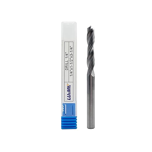 1/4" Solid Carbide Jobber Drill Bits with Straight Shank and 118° Point Angle, Made from K20 Tungsten Carbide,Applications: for Stainless Steel Alloy Metal, 1-Piece