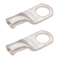 SELTERM 2pcs 8 AWG 3/8" Stud Tinned Copper Wire Lugs, Battery Lugs, Ring Terminals, Battery Cable Ends, 8 Gauge Ring Terminal Connectors, UL Marine Grade Electrical Battery Terminal Connectors