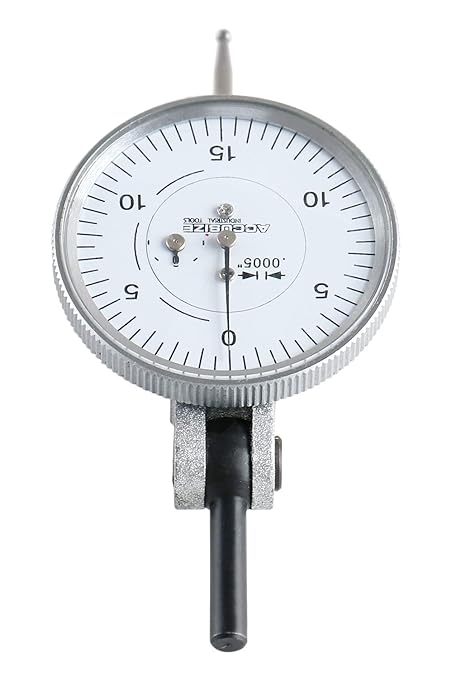 Accusize Industrial Tools 0.060'' by 0.0005'' (Range by Graduation) Horizontal Test Indicator with 1.5'' Dial Diameter, 0511-2001