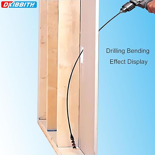 Flexible Installer Drill Bit for Pulling Wires Through Walls Ceilings and Sidewalks, 54-Inch Long, 3/8-Inch Auger with a Fish Eye Hole and Screw Point, 3/16" 3-Flat Anti-Slip Shank.