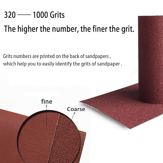 Ready-to-wrap Ready-to-Cut 4 inch Wide by 6.56 feet Long x 5pcs Abrasive Sand Paper Rolls 60grid 80grid 120grid 180grid 240grid (320.400.600.800.1000grid)