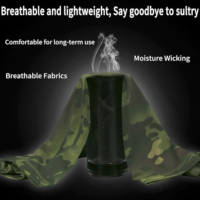 Achiou Cooling Neck Gaiter Face Cover Scarf, UV Protection Mask for Men and Women,Soft Windproof, Hiking Cycling Running