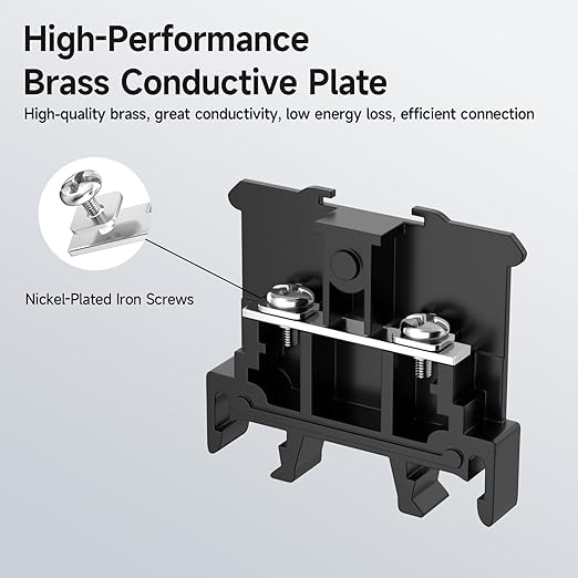 15Pcs JHY1 DIN Rail Terminal Blocks, 660V 16A, 2.5mm², Detachable & Assemblable Terminal Strip Blocks, 30Pcs 16-14 AWG Insulated Fork Spade Wire Connectors & 5.51 Inch DIN Rail Included