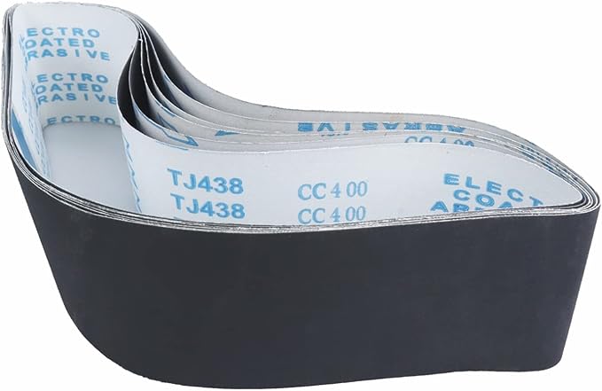 4x36 Sanding Belts 400 Grit Knife Sharpening,Silicon Carbide Fine Belt Sander Belts for Woodworking Metal Wet Dry Polishing,6-Pack