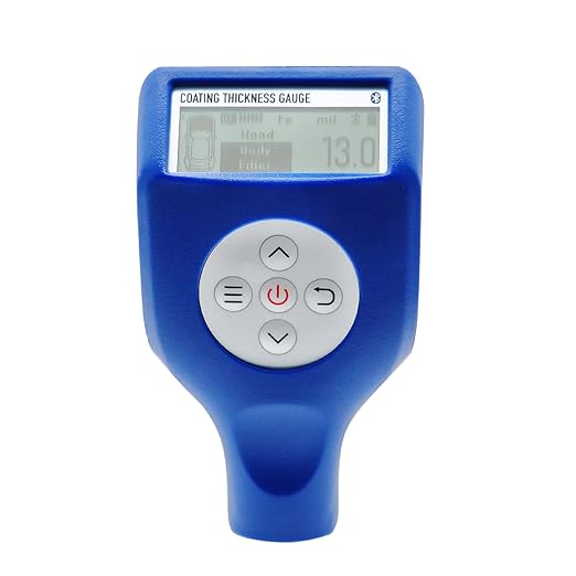 Coating Thickness Gauge Automobile & Painting Industries Measuring Paint Corrosion Protection Thicknesses on Steel Iron Aluminum Zinc Copper Metal Surface Coating Thickness Meter AMT151