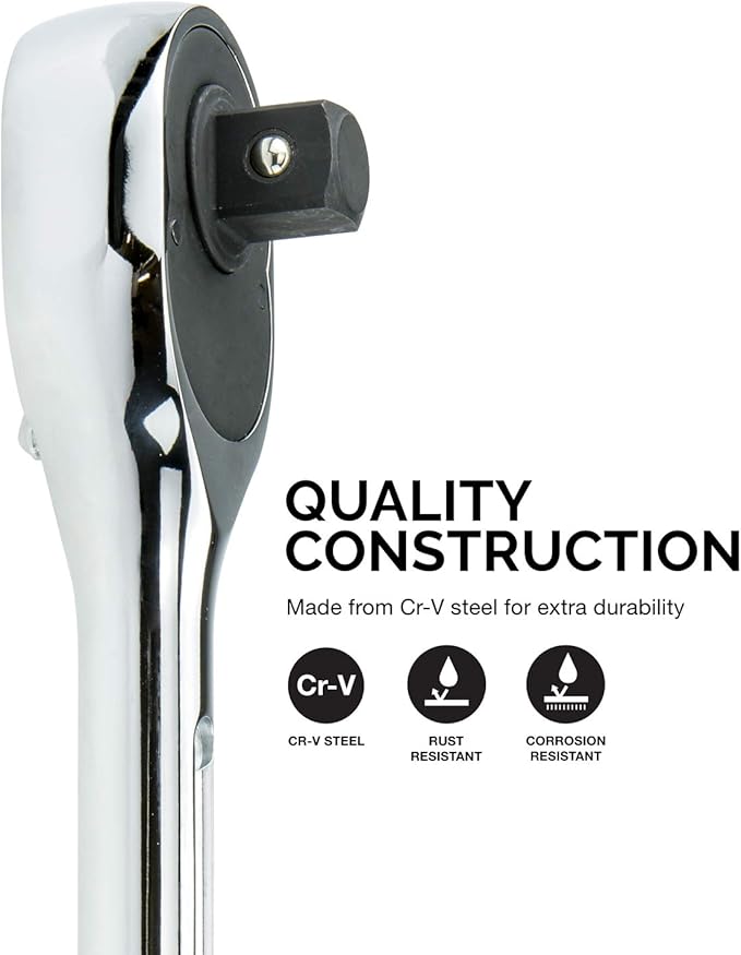 NEIKO 03069A 3/4-Inch-Drive Extendable Ratchet Handle, 24-Tooth Reversible Ratcheting Feature, Extends 24 to 39 3/4 Inches