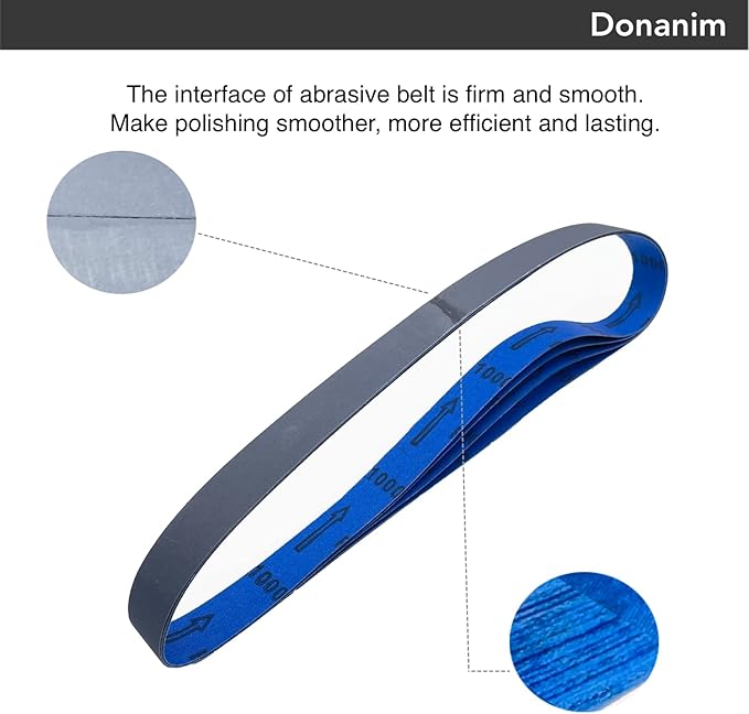 1x30 Sanding Belts for Knife Sharpening Kit, Silicon Carbide Belt Sander Belts 600 800 and 1000 Assorted Fine Grits,15-Pack