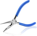 Needle Nose Pliers, mshandto Long Nose Pliers for Wire Bending, High Carbon Steel Needle Nose Plier, Serrated Jaw Pliers for Jewelry Making Electronics Repair Object Grasping Craft Making