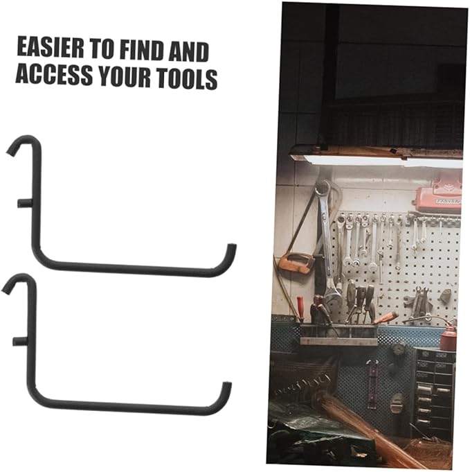 COHEALI 3pcs Heavy Duty Pegboard Hooks Iron Tool Hangers Baked Enamel Finish Accessories for Garage and Workshop Organization Easy to Install Utility Hooks
