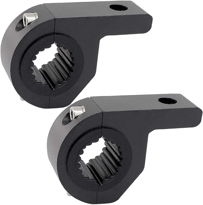 Motorcycle Bull Bar Mounting Bracket 2PCS Horizontal Light Mount Clamp Kit for 0.59" /0.75" /0.87"/0.98"/1.1"/1.25"Tubes fit for LED Driving Lights, Spotlights Fits Truck, ATV, & Motorcycle Crash Bars