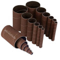 18 Pack Spindle Sander Sleeves, Sanding Sleeves for Oscillating Sander, 150 Grit Sandpaper, 4-1/2" Length, Each 3 of 1/2",3/4",1",1-1/2", 2", 3" Diameter