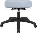 Chair Master 17" Round Vinyl Fabric Stool, Table Height, 360 deg Level Activation, Heavy Duty, Lab, Medical, Garage, Home, Spa, Cleanroom (Standard Nylon, Gray)