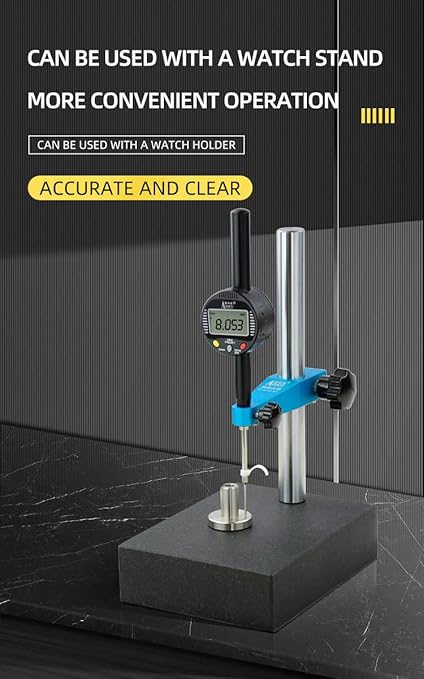 Digital dial Gauge with a Measurement Range of 0-1.2in/30mm and an Accuracy Range of 0.0004 "in/0.01" mm