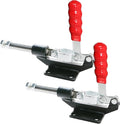 2Set Plunger Stroke Clamp w Flange Base Plate 500lbs Holding Capacity for Suitable for Toolbox, Door, Box, Trunk, Tractor Cover, Smoke Cover, Woodworking Fixture and Quick Release Pull Lock.