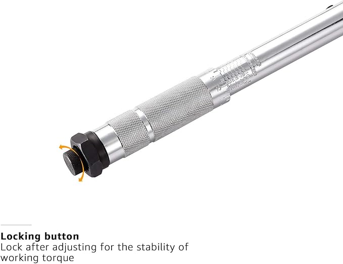 Amazon Basics 3/8-inch Drive Click Torque Wrench - 15-80 ft.-lb, 20.4-108.5 Nm