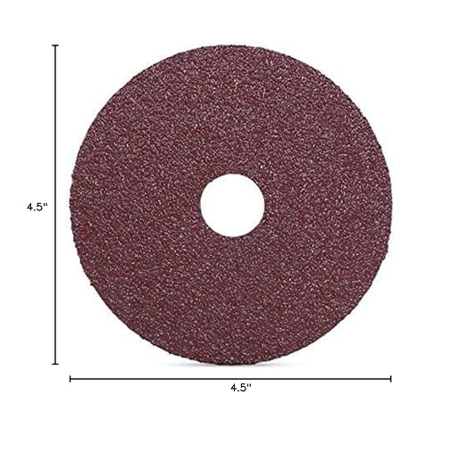 BHA Aluminum Oxide Resin Fiber Sanding and Grinding Discs, 4.5” x 7/8”, 24 Grit - 25 Pack