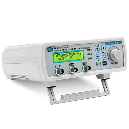 Koolertron DDS Signal Generator Counter, 2" Screen Display 25MHz High Precision Dual-Channel Arbitray Waveform Generator Frequency Meter 200MSa/s