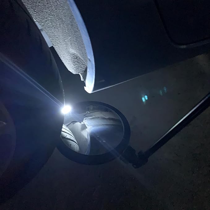 Generic Portable Vehicle Inspection Mirror with Extendable 16cm Acrylic Lens and Handle