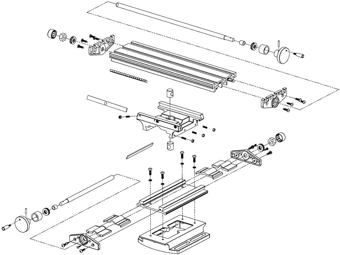 Mini Milling Machine Work Table Vise Portable Compound Bench X-Y 2 Axis Adjustive Cross Slide Table , for Bench Drill Press 12.2inches-3.54" (310mm 90mm)