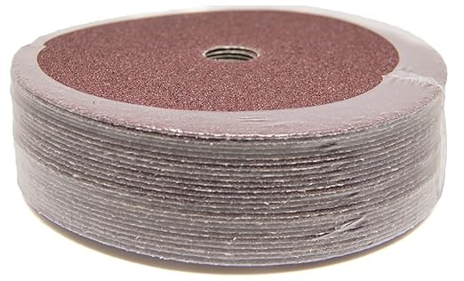 Benchmark Abrasives 7 Inch Sanding Discs Aluminum Oxide Resin Fiber Grinding Disc for Grinding, Stripping on Wood, Fiberglass, Steel, Metal, 7/8" Arbor Angle Grinder Sanding Disc, 25 Pack - 36 Grit