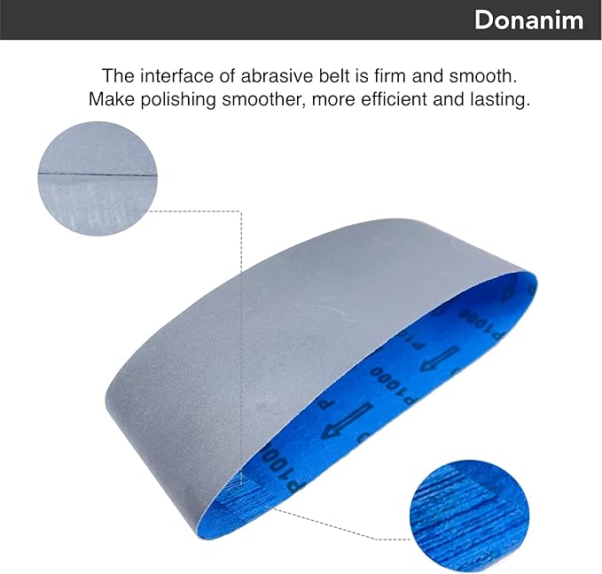 6 Pack 4x36 Sanding Belts 1000 Grit, 4-Inch x 36-Inch Silicon Carbide Ultra Fine Belt Sander Belts for Knife Sharpening (4 x 36 inch,1000 Grit)