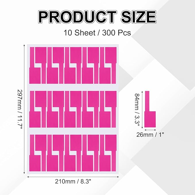 uxcell 300 Pcs Cable Labels, Waterproof Wire Cord Labels Tags, Cord Organizer Management Tags for Charger Cable Organizer Wire Markers Printer and Handwriting, Rose Red