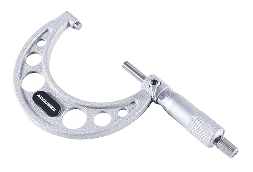 Accusize Industrial Tools 50-75mm by 0.01mm Ultra-Precision Outside Micrometer, EG00-0075