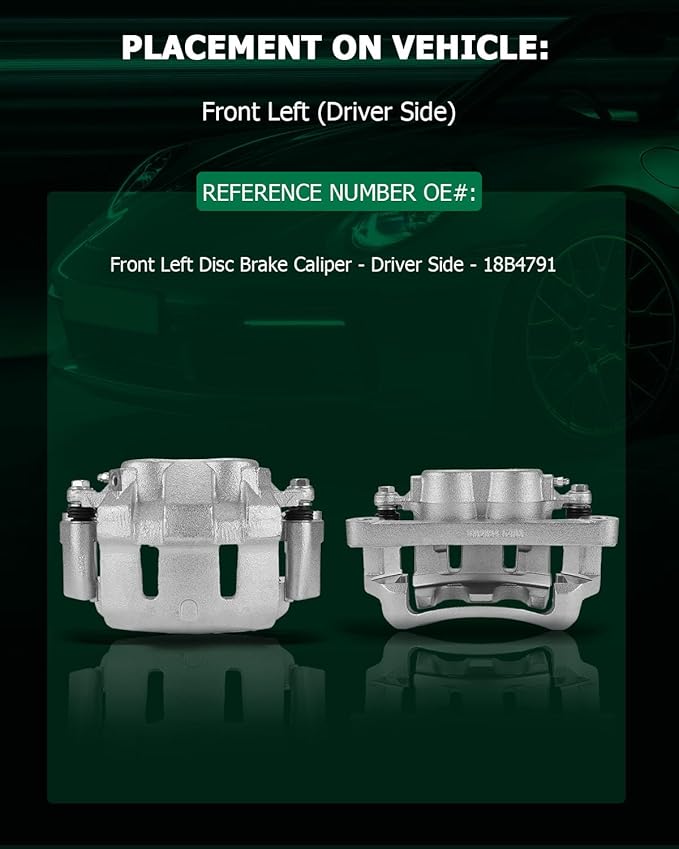 SCITOO Front Left Brake Caliper With Bracket 18B4791 Compatible For Ford For Excursion 2000-2005 For Ford For F-250 Super Duty 1999-2004 For Ford For F-350 Super Duty 1999-2004