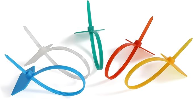 6 in Marker Nylon Cable Ties, Plastic Water Proof Tags, Self-Locking Written-on Cable Marker, Security Seals Label for Cabling, Wire Marking Label, Shipping Hanging Tags - Green/ 100pcs