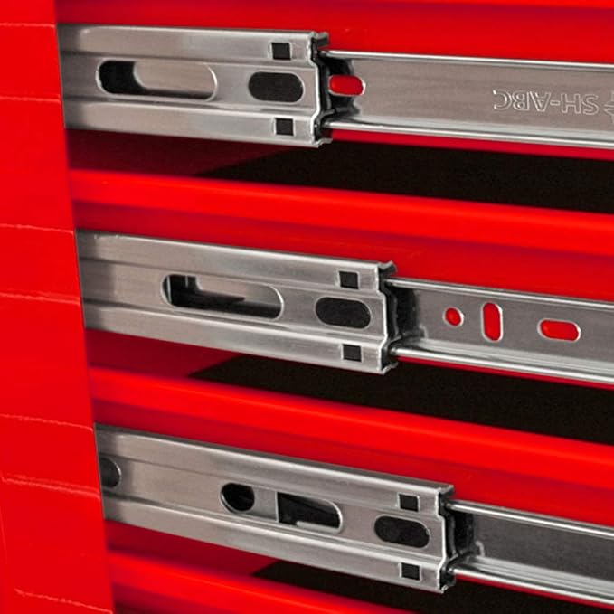 Homak PRO II Series 41” 9-Drawer Roller Cabinet, Red, RD04041092