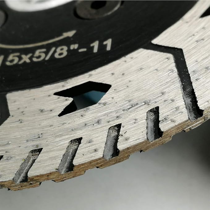 SHDIATOOL 4-1/2-Inch Diamond Cutting Disc, Granite Turbo Cutting Wheel, Saw Blades Two-in-One Design Cut Grind Sharpen Marble Concrete and Bricks