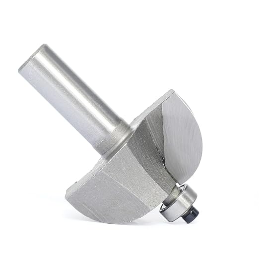 Cove Router Bits,1/2" Shank,Radius 3/4",Bearing Guided Cove Edging Cutter for Wood Profiling,Routing,Molding